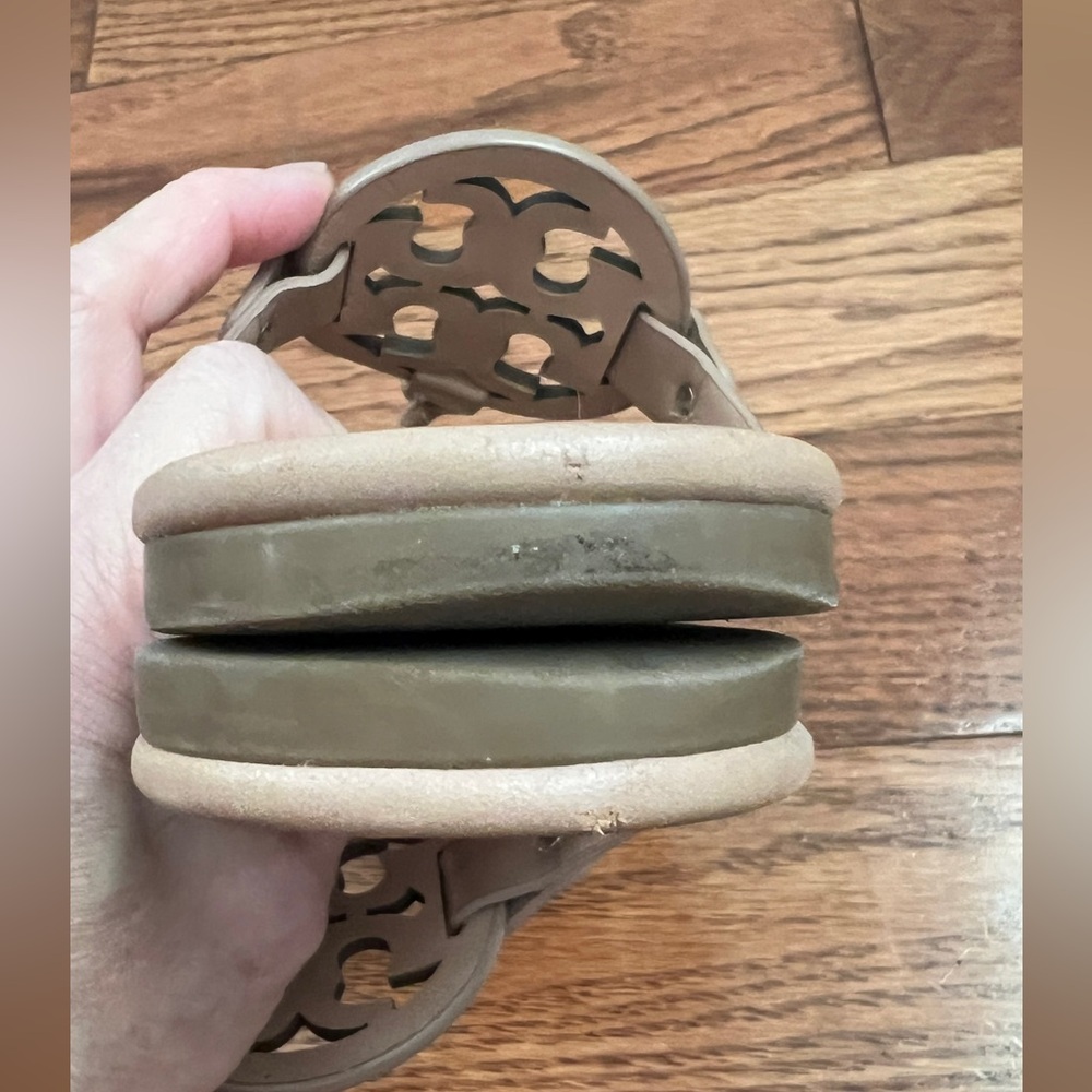Tory Burch Women's Miller Soft Calf Leather Sandals Sz 7.5 - Picture 5 of 10
